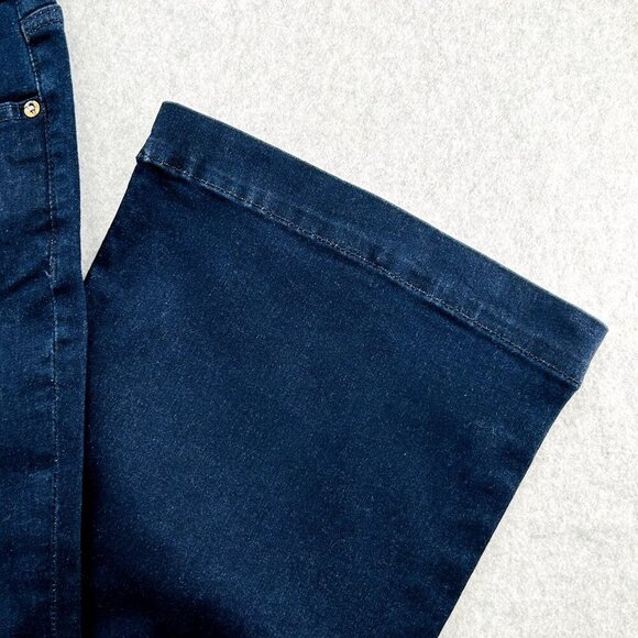 Vigoss Jagger Flare Dark Blue Denim Jeans Size 30 Mid-Rise Stretch Cotton Blend - Picture 5 of 15